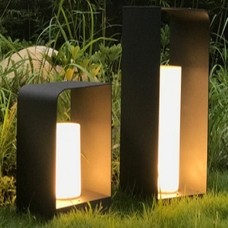 Ray Außenstehleuchte Minimalistisch Quadrat LED  Metall Garten Flur