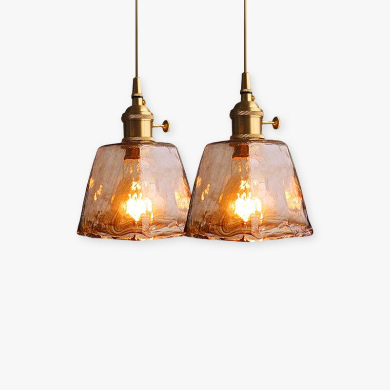 Valentina  Pendelleuchte Vintage LED  Metall Glas Esszimmer Wohnzimmer Schlafzimmer