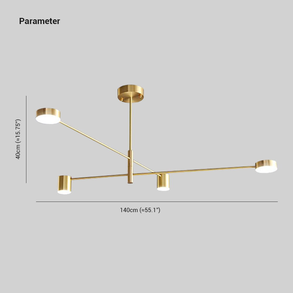 Arisha Modern Industrie Zweig LED Pendelleuchte Schwarz/Gold Schlaf/Wohnzimmer Metall