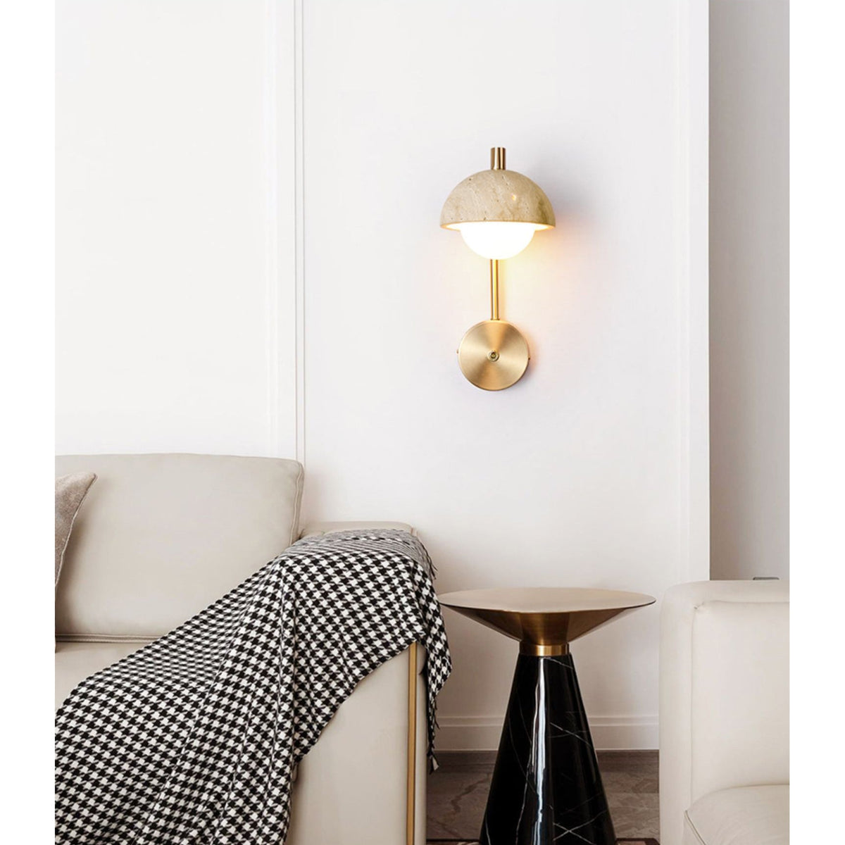 Valelaine Travertine-Wandleuchte