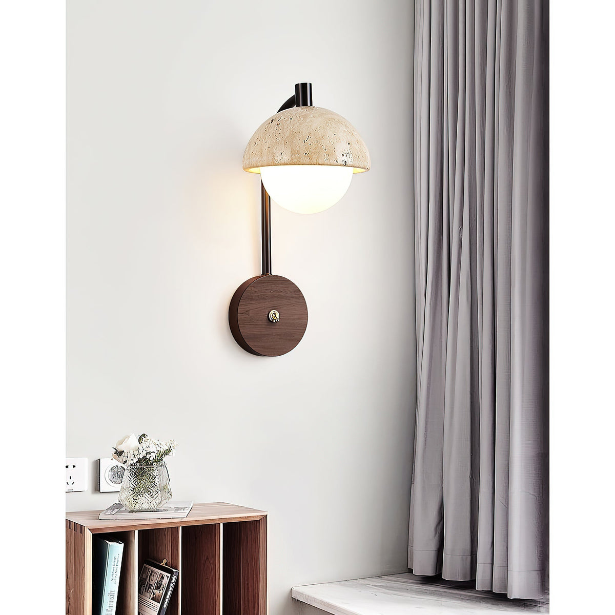 Valelaine Travertine-Wandleuchte