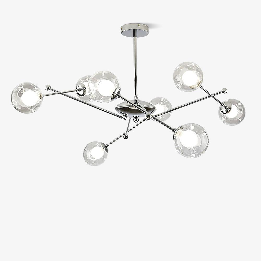 Lioreaine Kronleuchter Chrom Glas