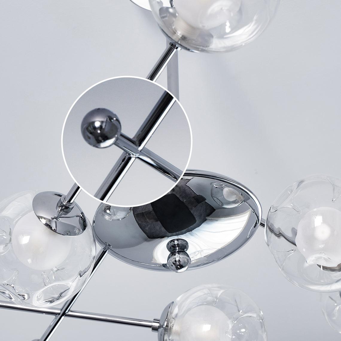 Lioreaine Kronleuchter Chrom Glas