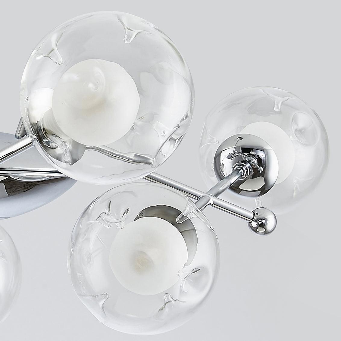 Lioreaine Kronleuchter Chrom Glas