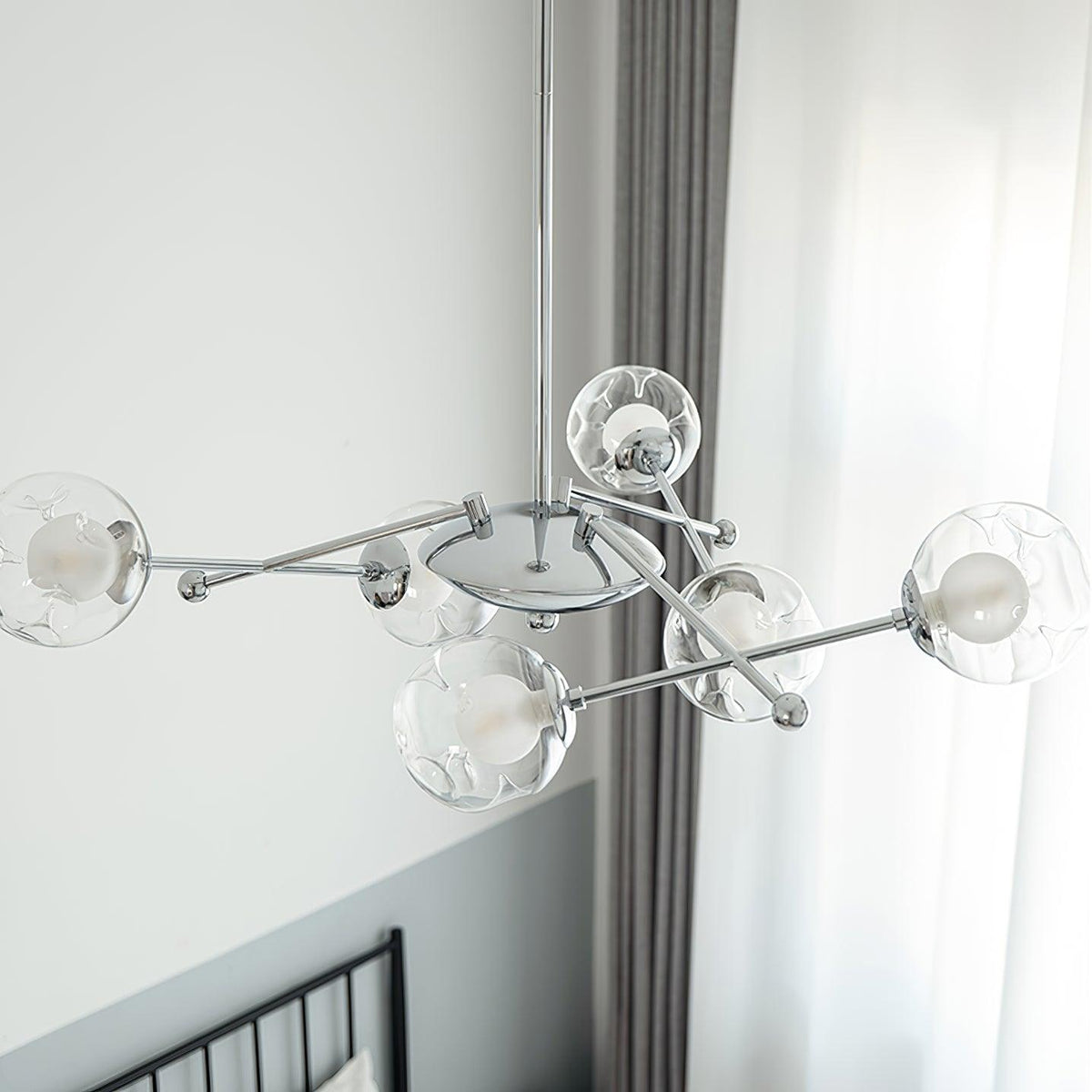 Lioreaine Kronleuchter Chrom Glas