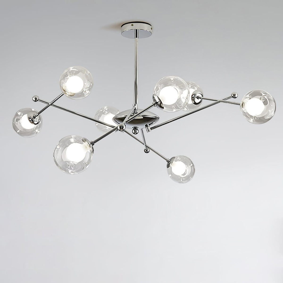 Lioreaine Kronleuchter Chrom Glas