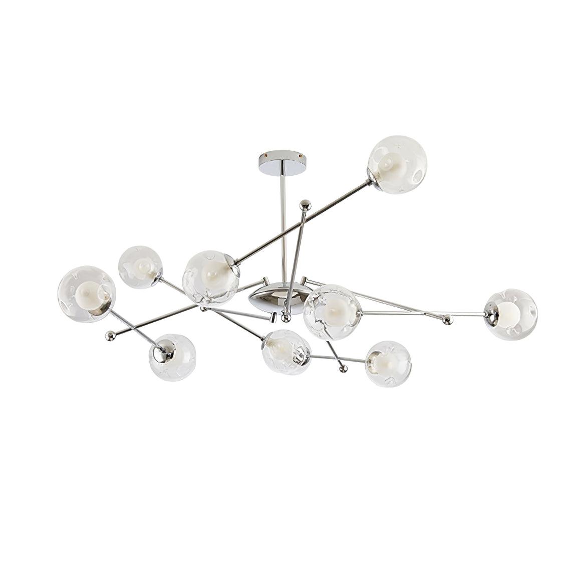 Lioreaine Kronleuchter Chrom Glas