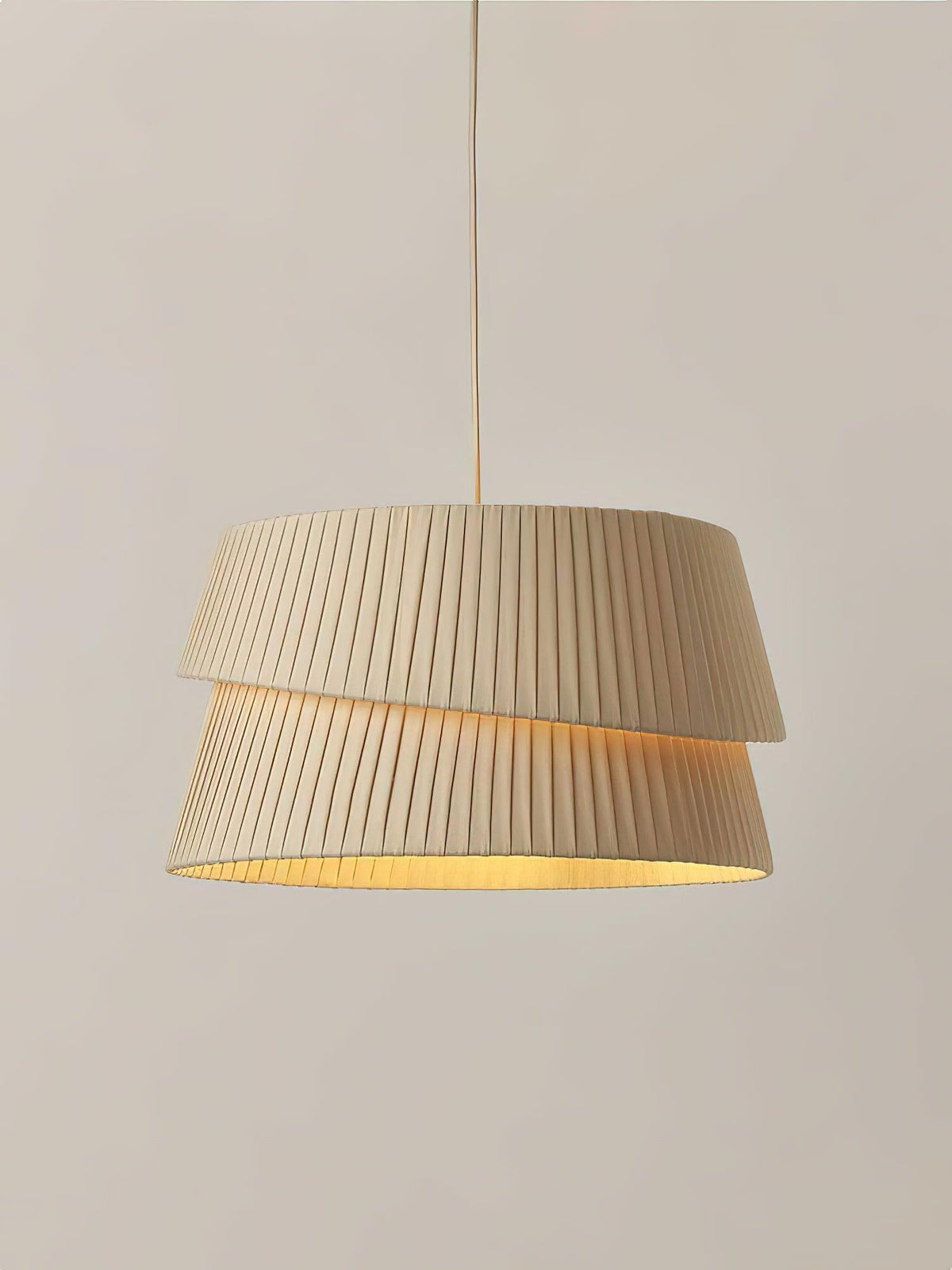 Tocan Pendelleuchte aus Stoff skandinavischer Art in Beige