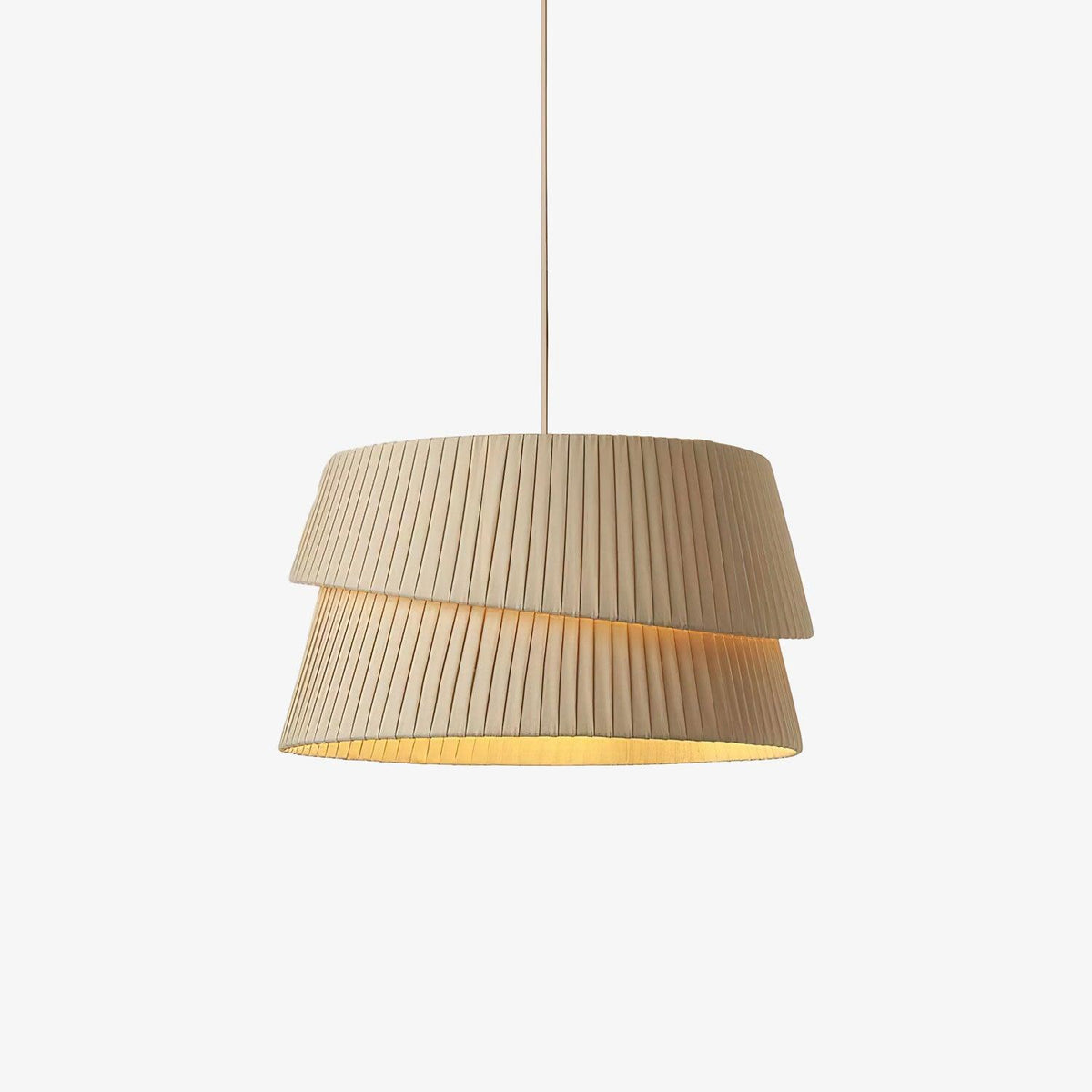 Tocan Pendelleuchte aus Stoff skandinavischer Art in Beige