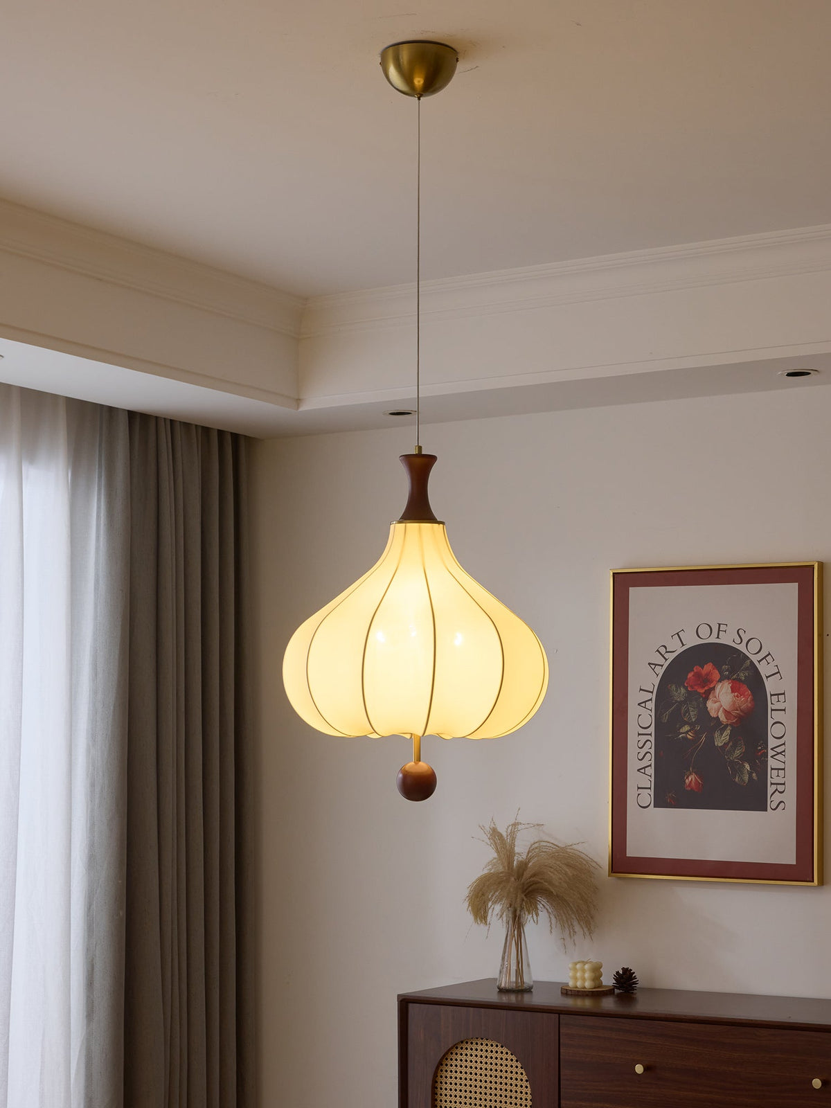 Mymira Traditionelle Eleganz Pendelleuchte aus Holz
