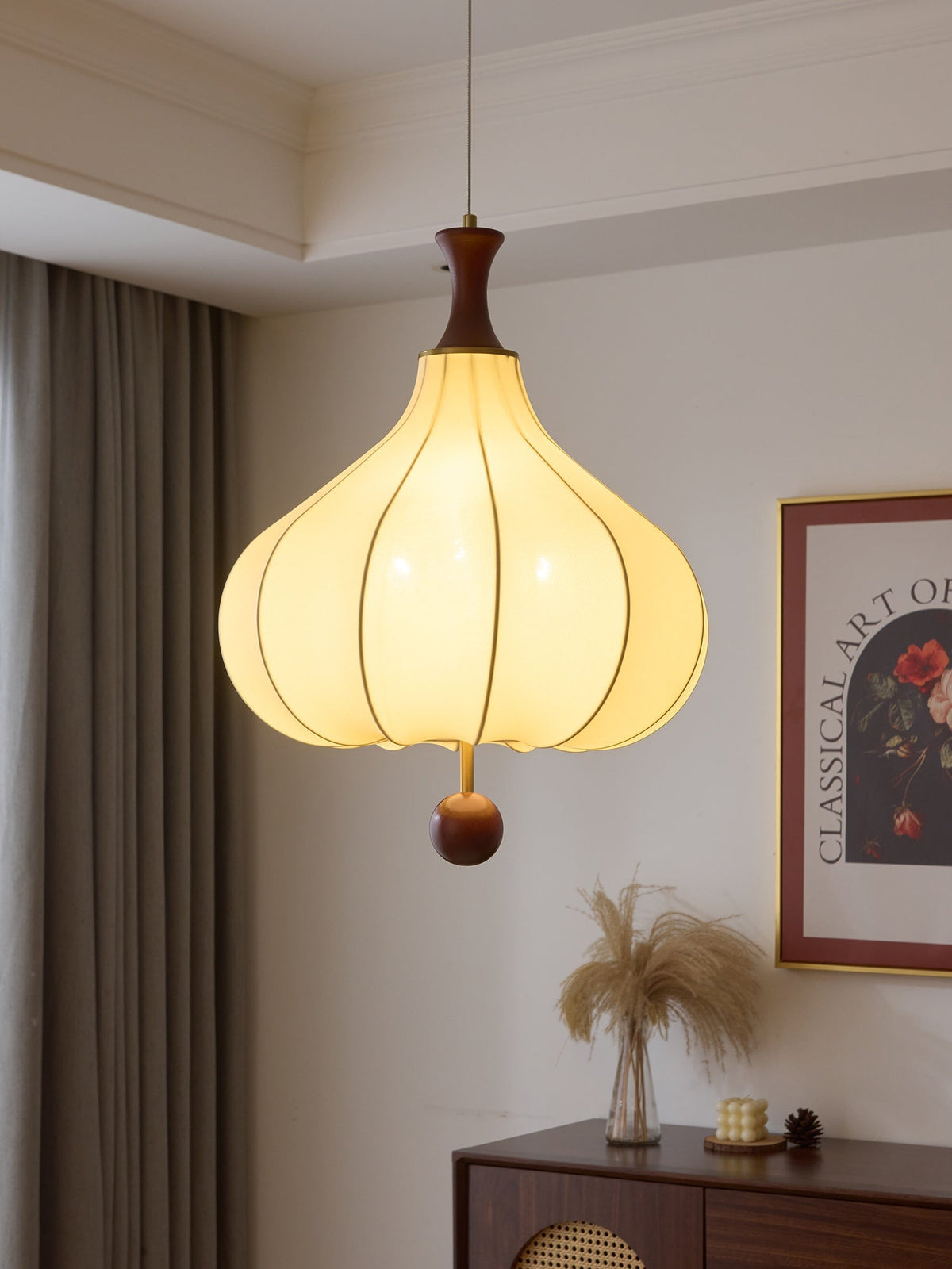 Mymira Traditionelle Eleganz Pendelleuchte aus Holz