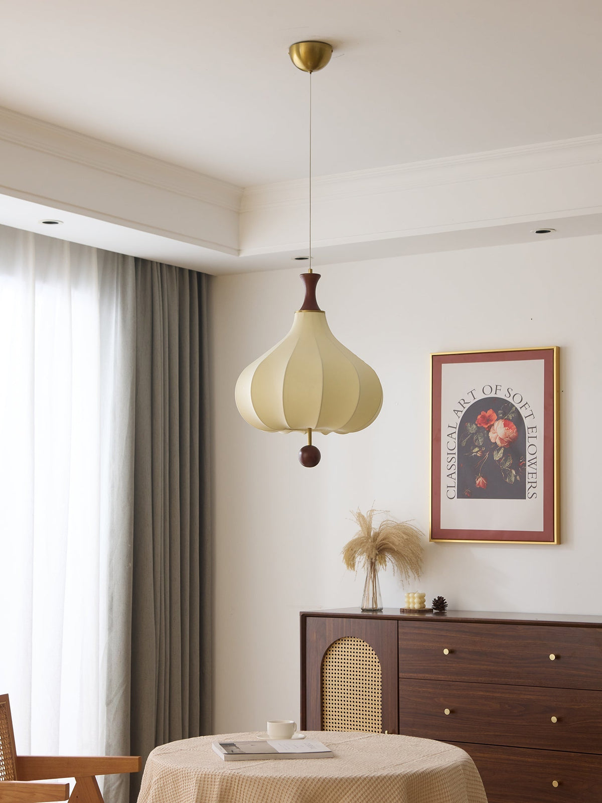 Mymira Traditionelle Eleganz Pendelleuchte aus Holz