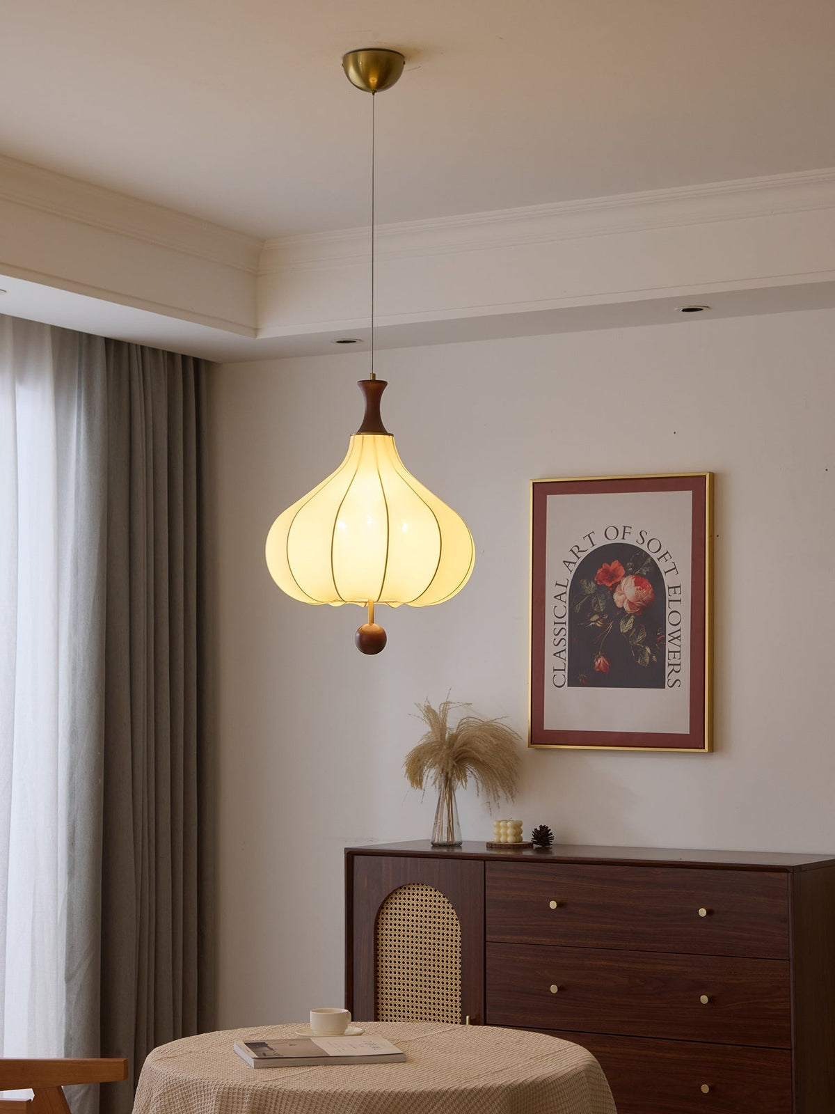 Mymira Traditionelle Eleganz Pendelleuchte aus Holz