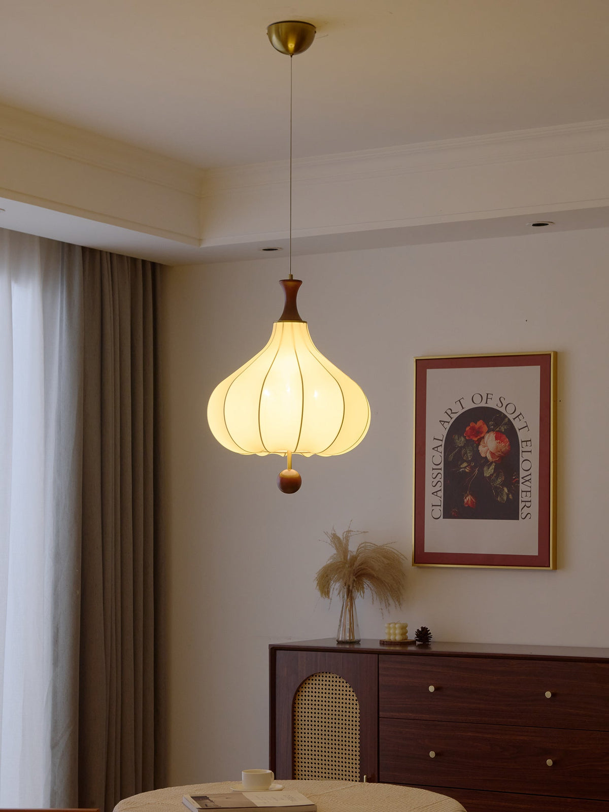 Mymira Traditionelle Eleganz Pendelleuchte aus Holz