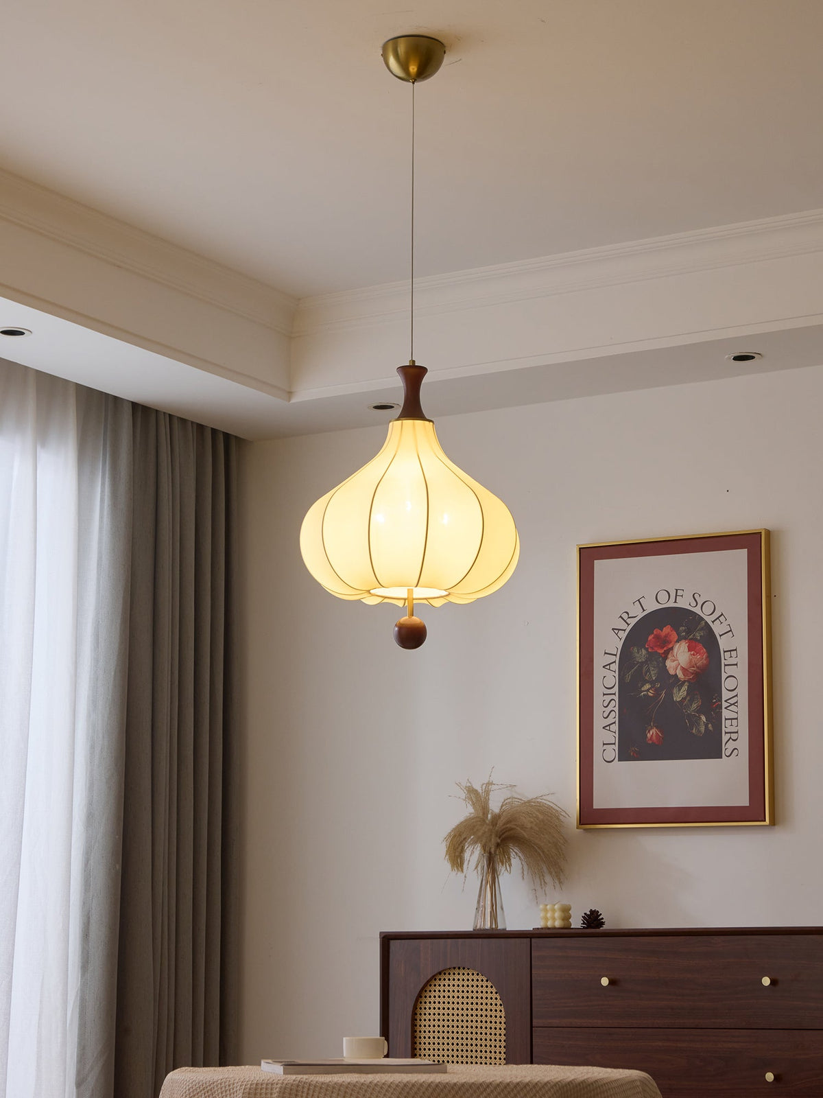 Mymira Traditionelle Eleganz Pendelleuchte aus Holz
