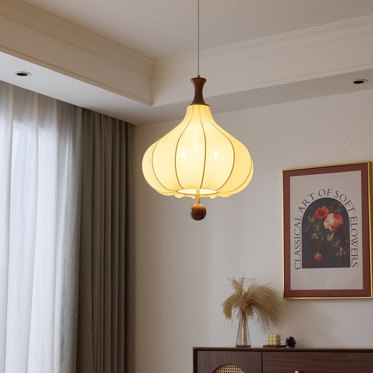 Mymira Traditionelle Eleganz Pendelleuchte aus Holz