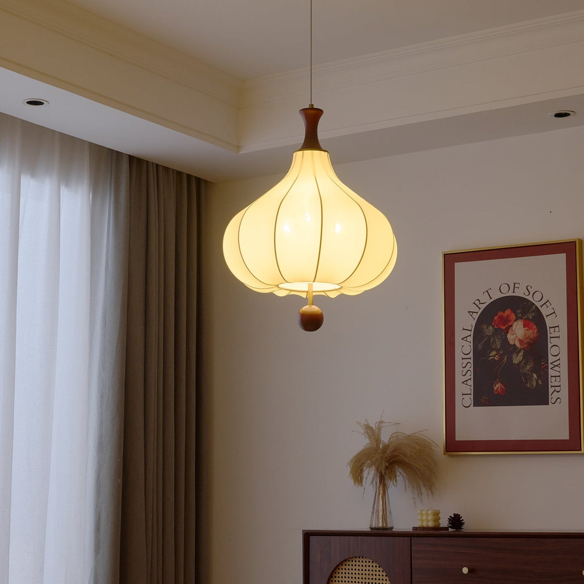 Mymira Traditionelle Eleganz Pendelleuchte aus Holz