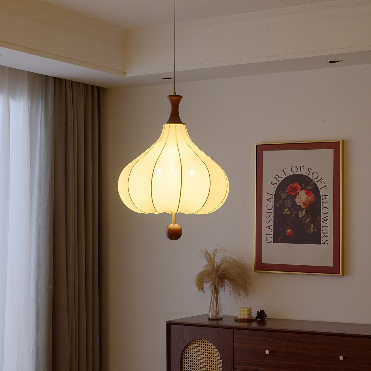 Mymira Traditionelle Eleganz Pendelleuchte aus Holz