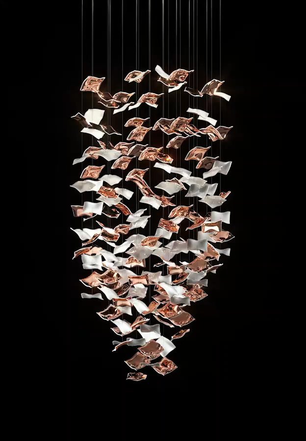 Viliros Pendelleuchte aus Glas in Spiralform