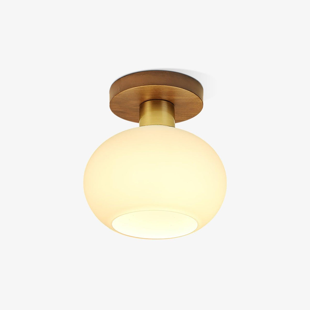 Elorusl Deckenleuchte skandinavisch Art Weißer Schalen-Glas