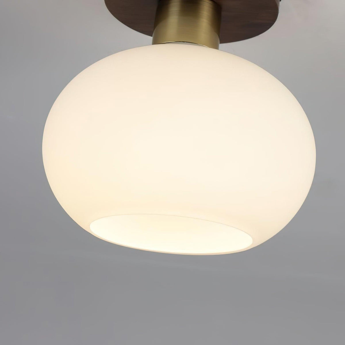 Elorusl Deckenleuchte skandinavisch Art Weißer Schalen-Glas