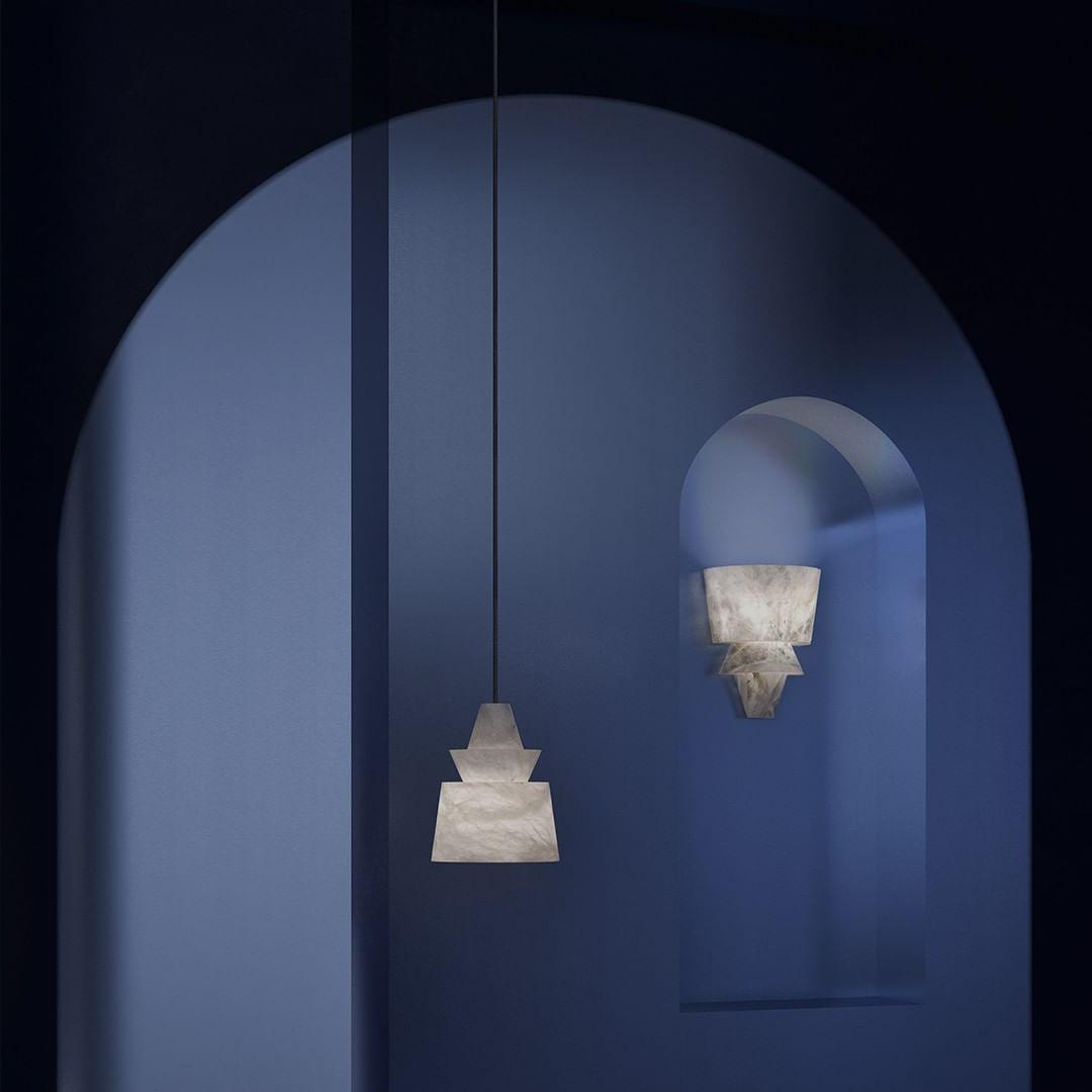 Curineth Minimalistische Pendelleuchte aus Alabaster