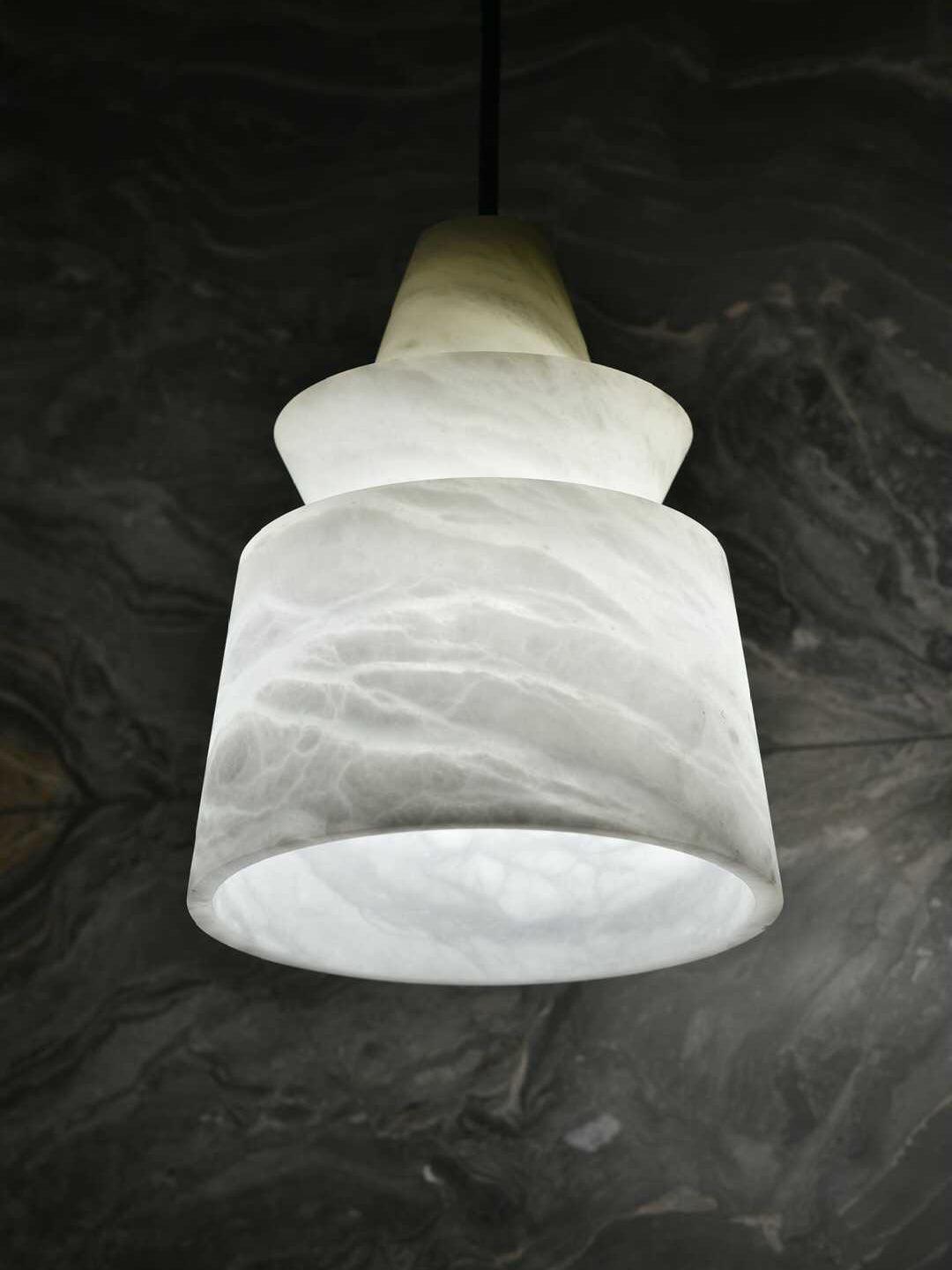 Curineth Minimalistische Pendelleuchte aus Alabaster