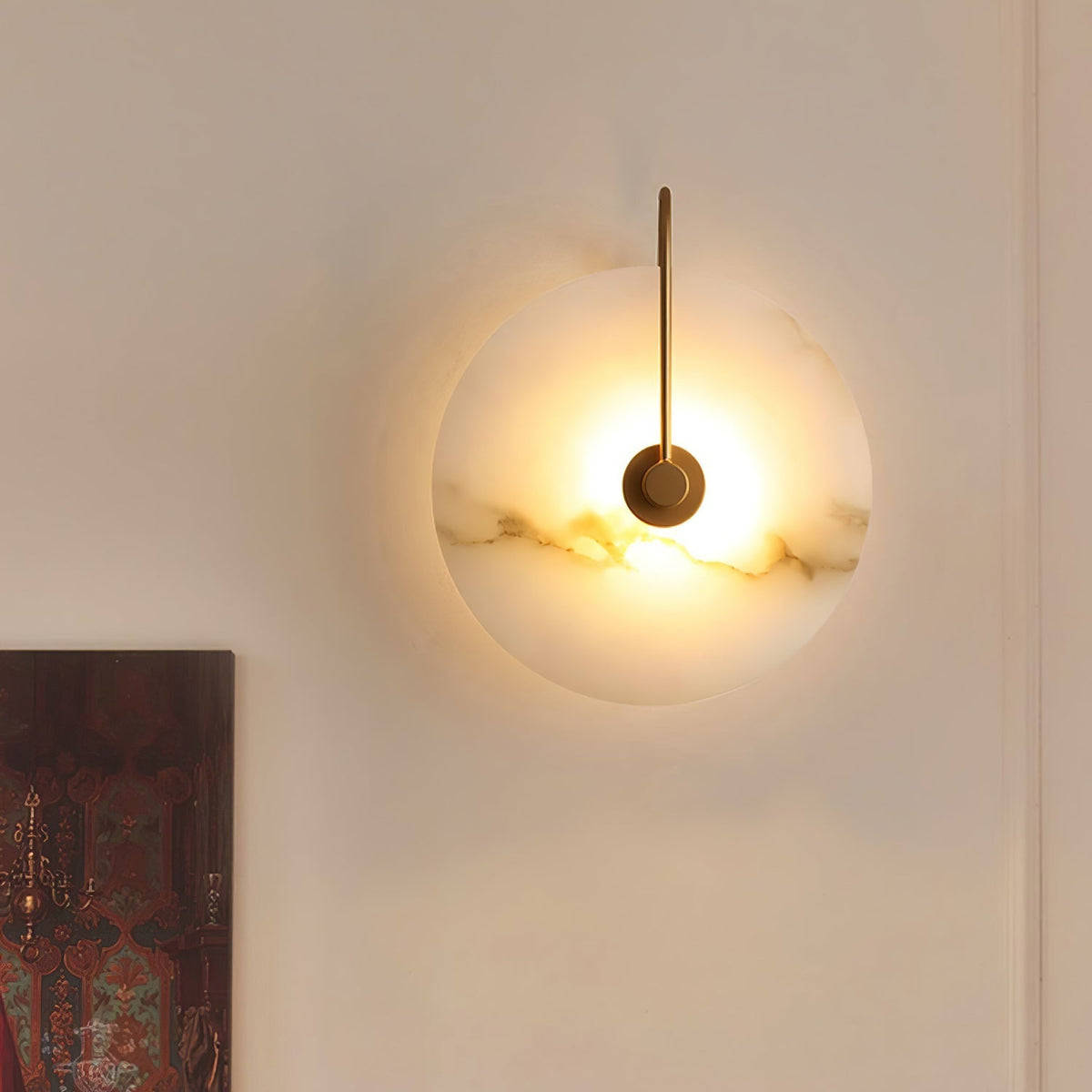 Albeenne Alabaster Kugel-Wandleuchte