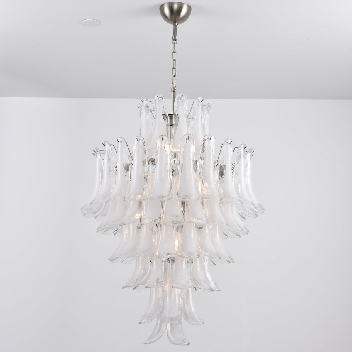 Eirivine Kronleuchter Kronleuchte Weiß Cloud Glas Petals