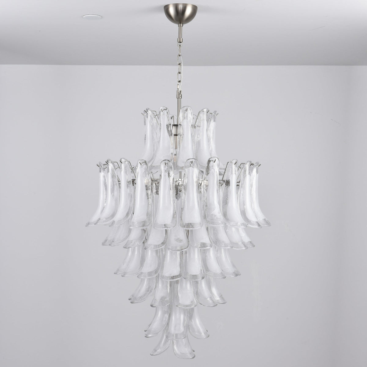 Eirivine Kronleuchter Kronleuchte Weiß Cloud Glas Petals