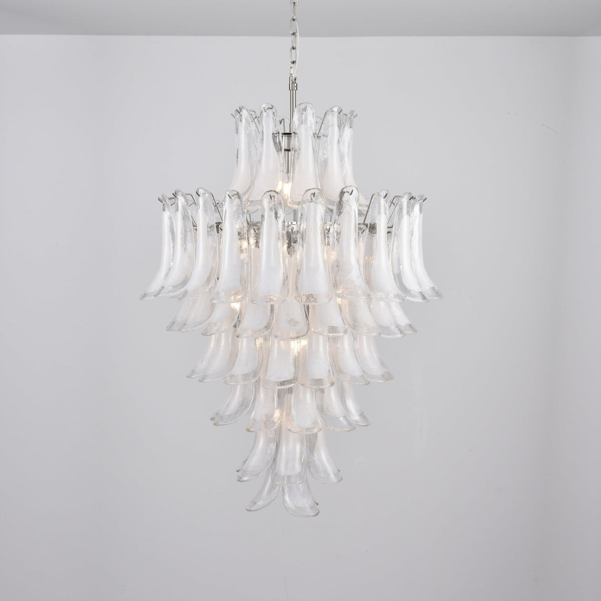Eirivine Kronleuchter Kronleuchte Weiß Cloud Glas Petals