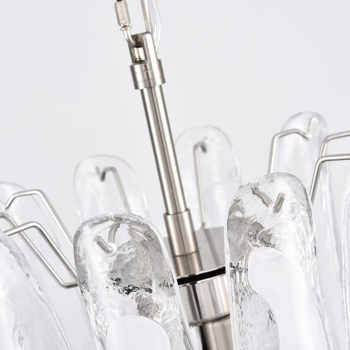Eirivine Kronleuchter Kronleuchte Weiß Cloud Glas Petals