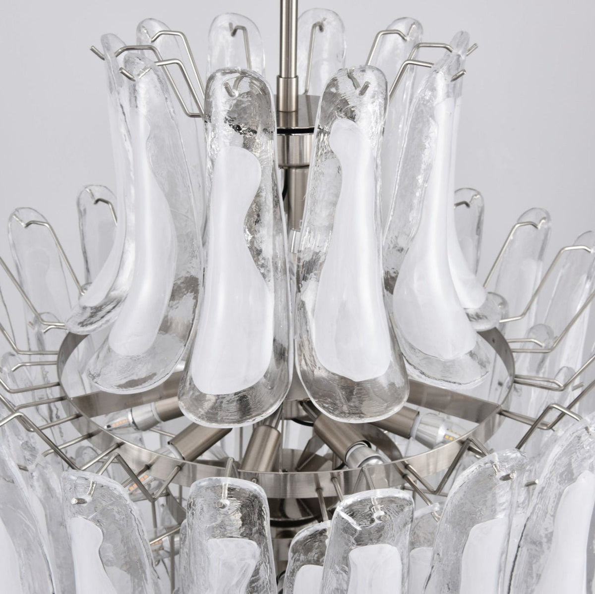 Eirivine Kronleuchter Kronleuchte Weiß Cloud Glas Petals
