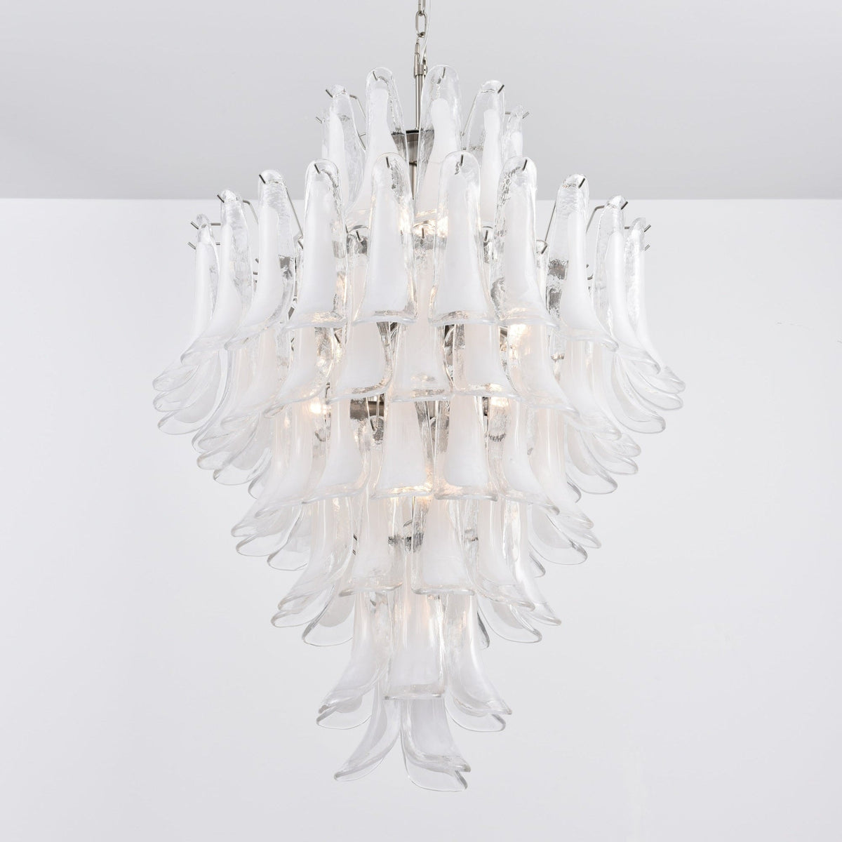 Eirivine Kronleuchter Kronleuchte Weiß Cloud Glas Petals