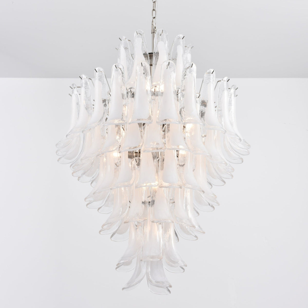 Eirivine Kronleuchter Kronleuchte Weiß Cloud Glas Petals