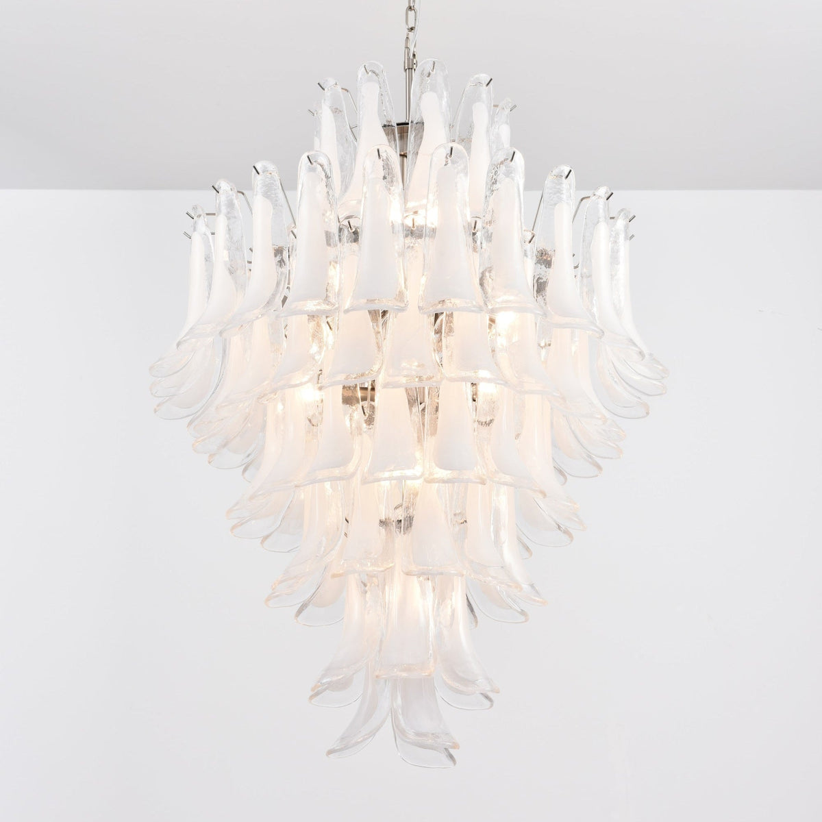 Eirivine Kronleuchter Kronleuchte Weiß Cloud Glas Petals
