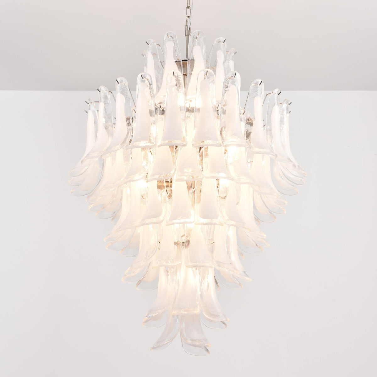 Eirivine Kronleuchter Kronleuchte Weiß Cloud Glas Petals