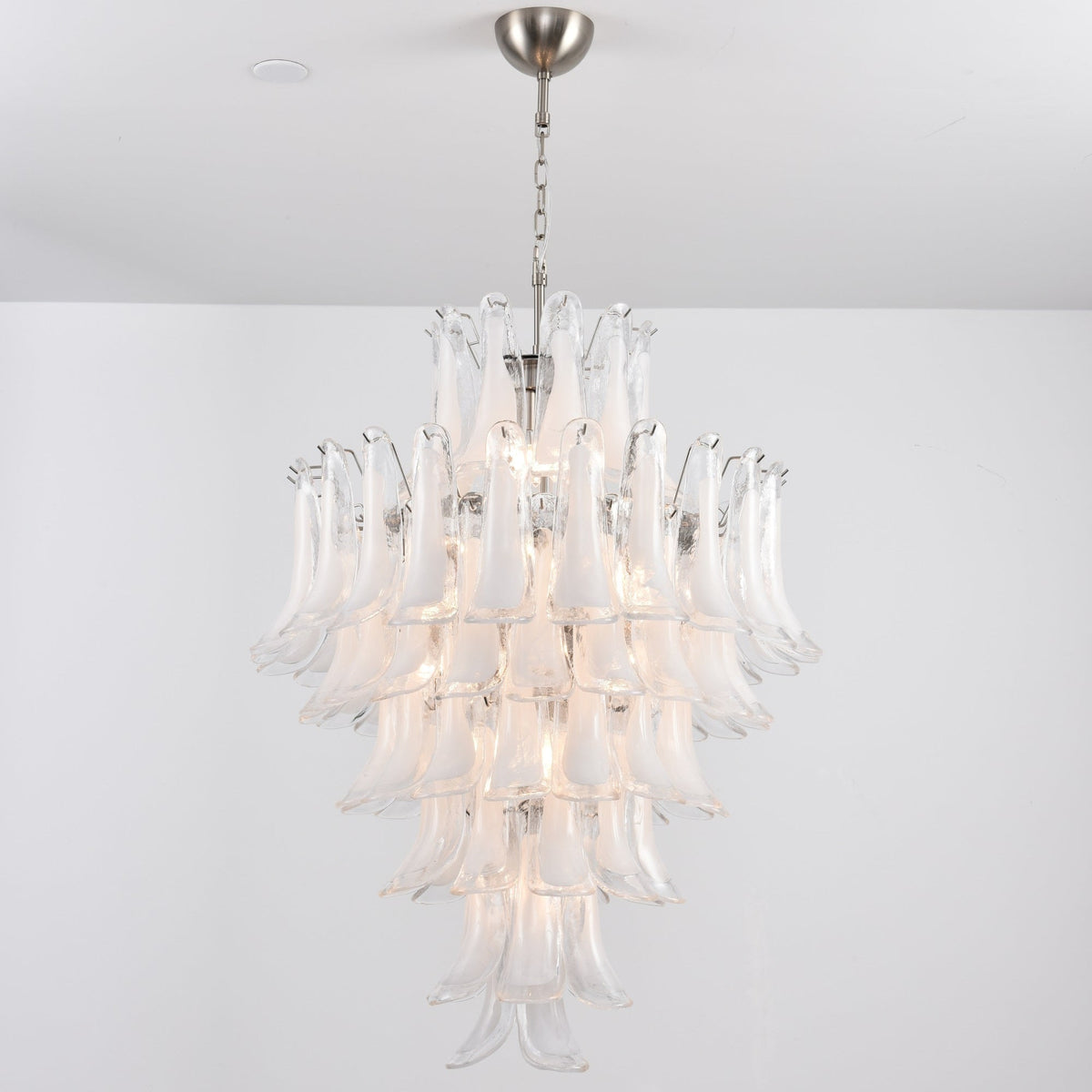 Eirivine Kronleuchter Kronleuchte Weiß Cloud Glas Petals