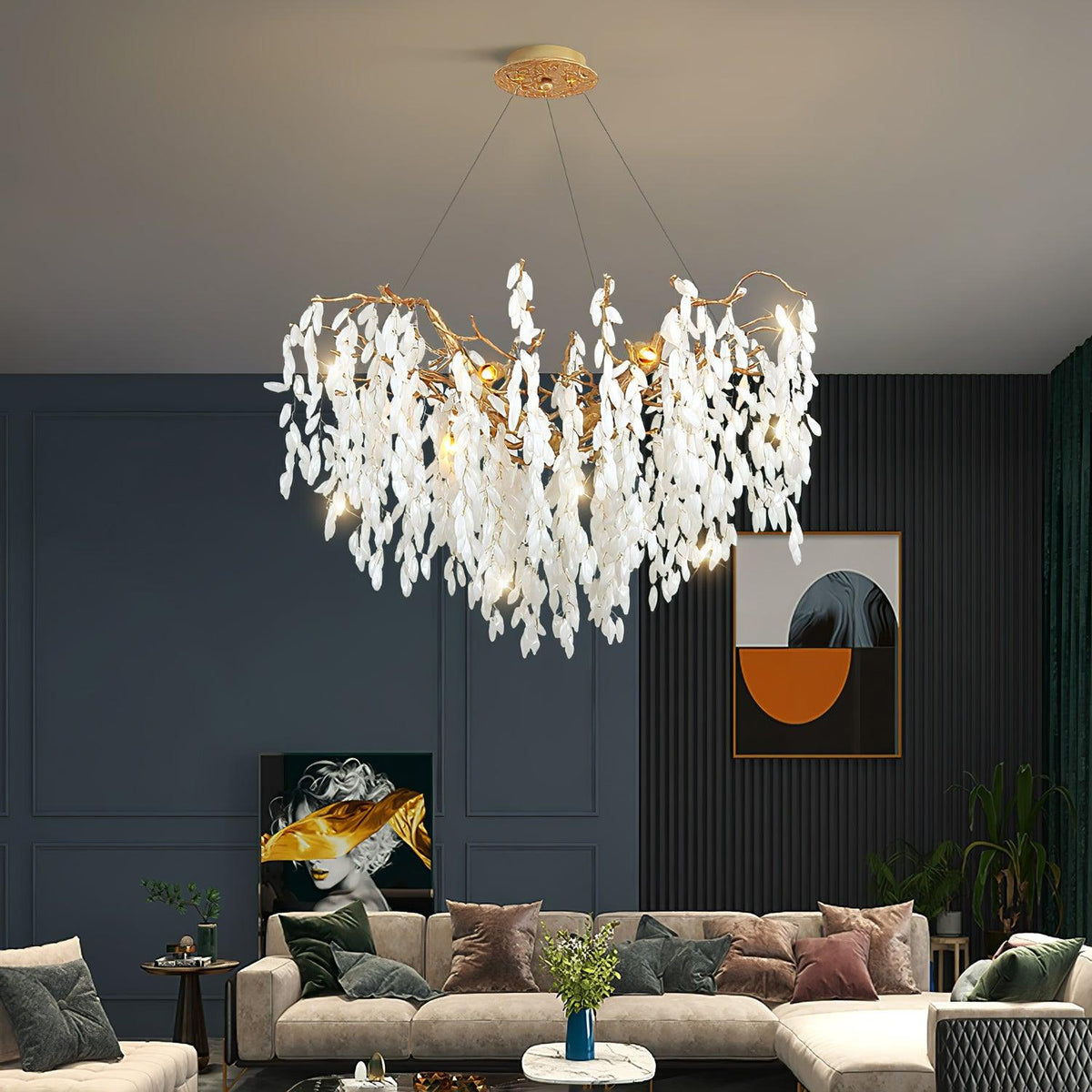 Florealis Kronleuchter aus Kristall in Kaskadenform