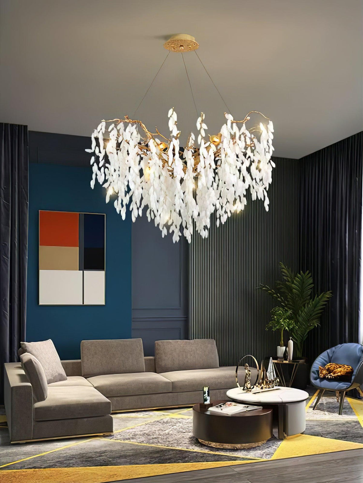 Florealis Kronleuchter aus Kristall in Kaskadenform
