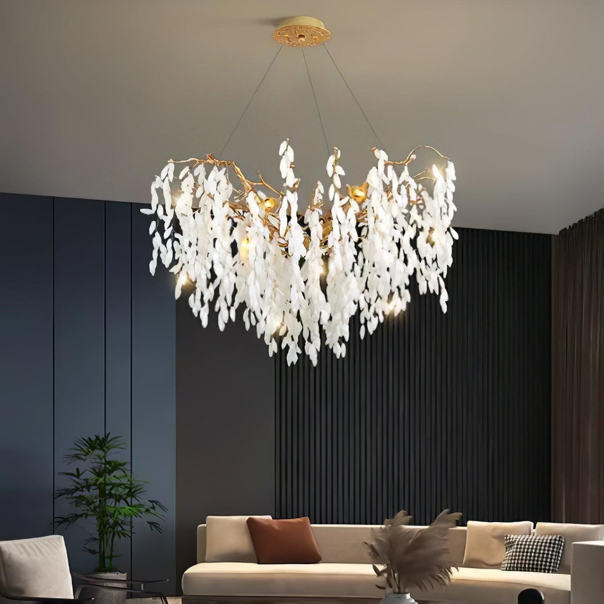 Florealis Kronleuchter aus Kristall in Kaskadenform