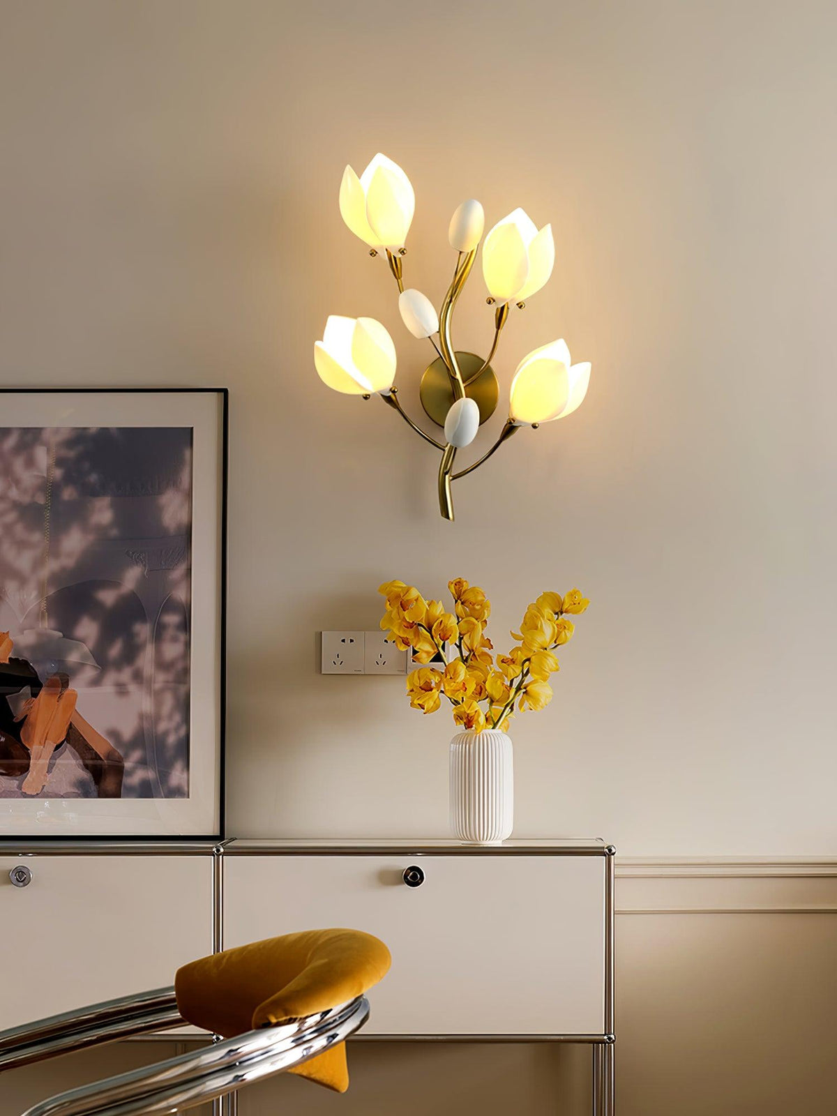 Dirixa Magnolia Elegance Keramik-Wandleuchte