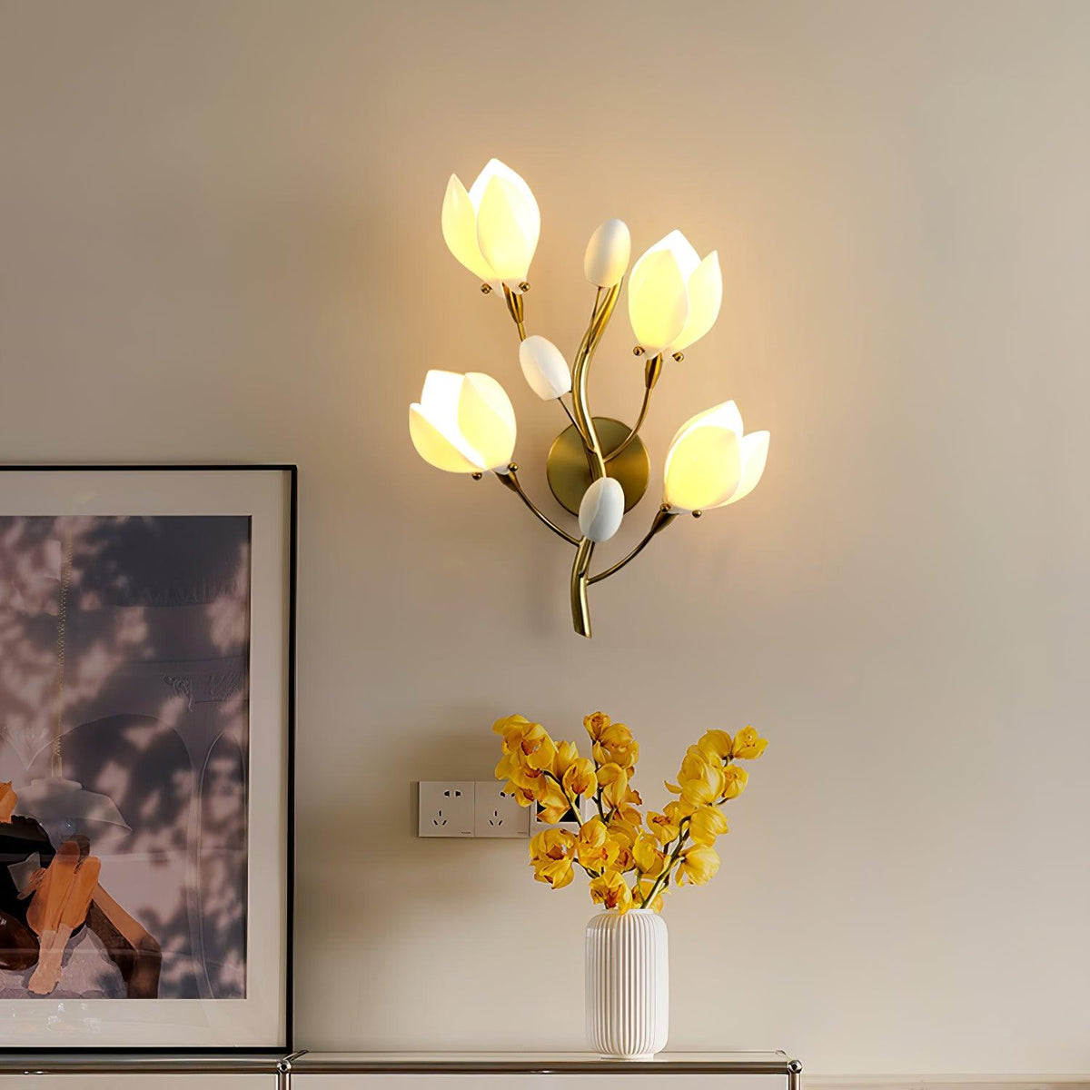 Dirixa Magnolia Elegance Keramik-Wandleuchte