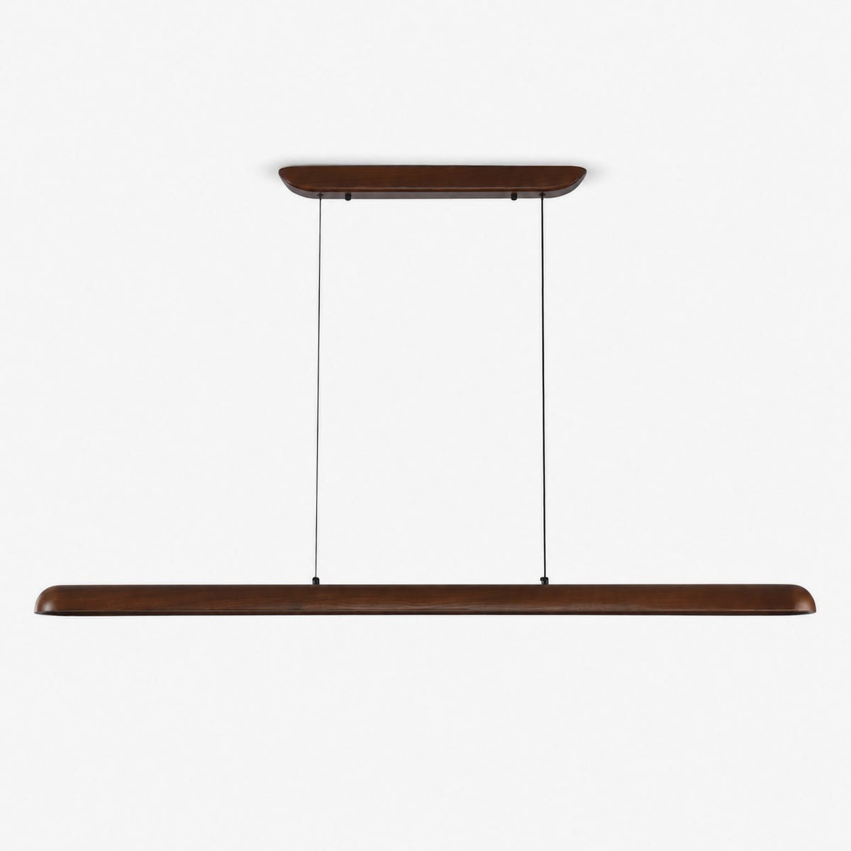 Wide lineare Pendelleuchte aus Holz in Holz