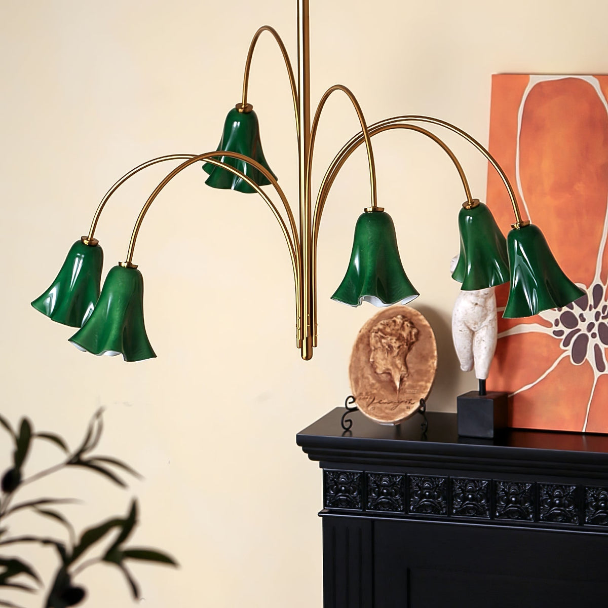 EmeraldBell Kronleuchter aus Glas