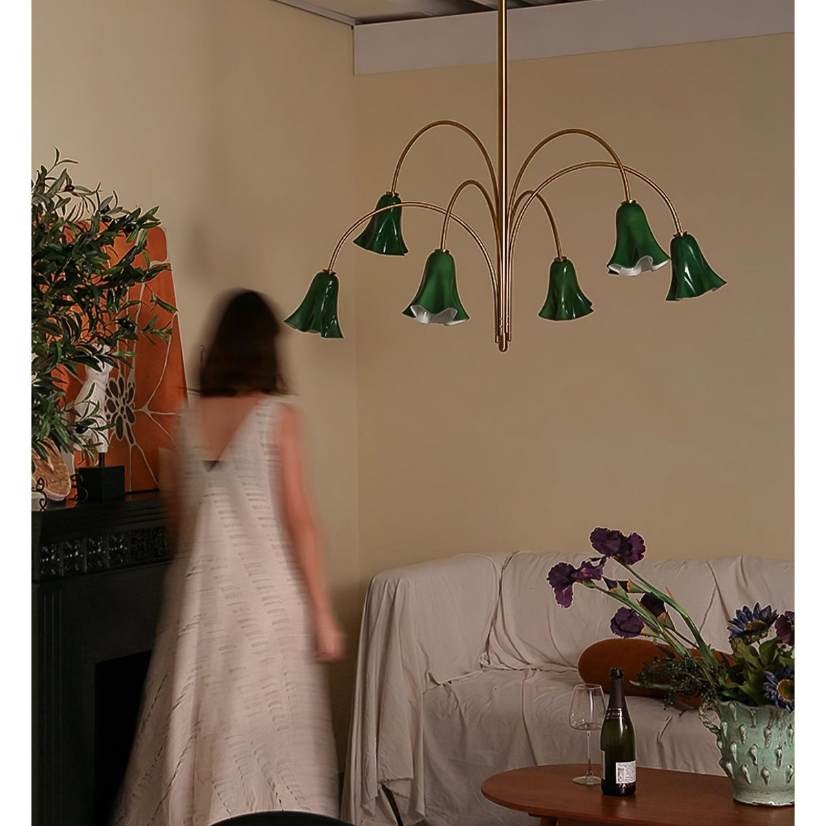 EmeraldBell Kronleuchter aus Glas