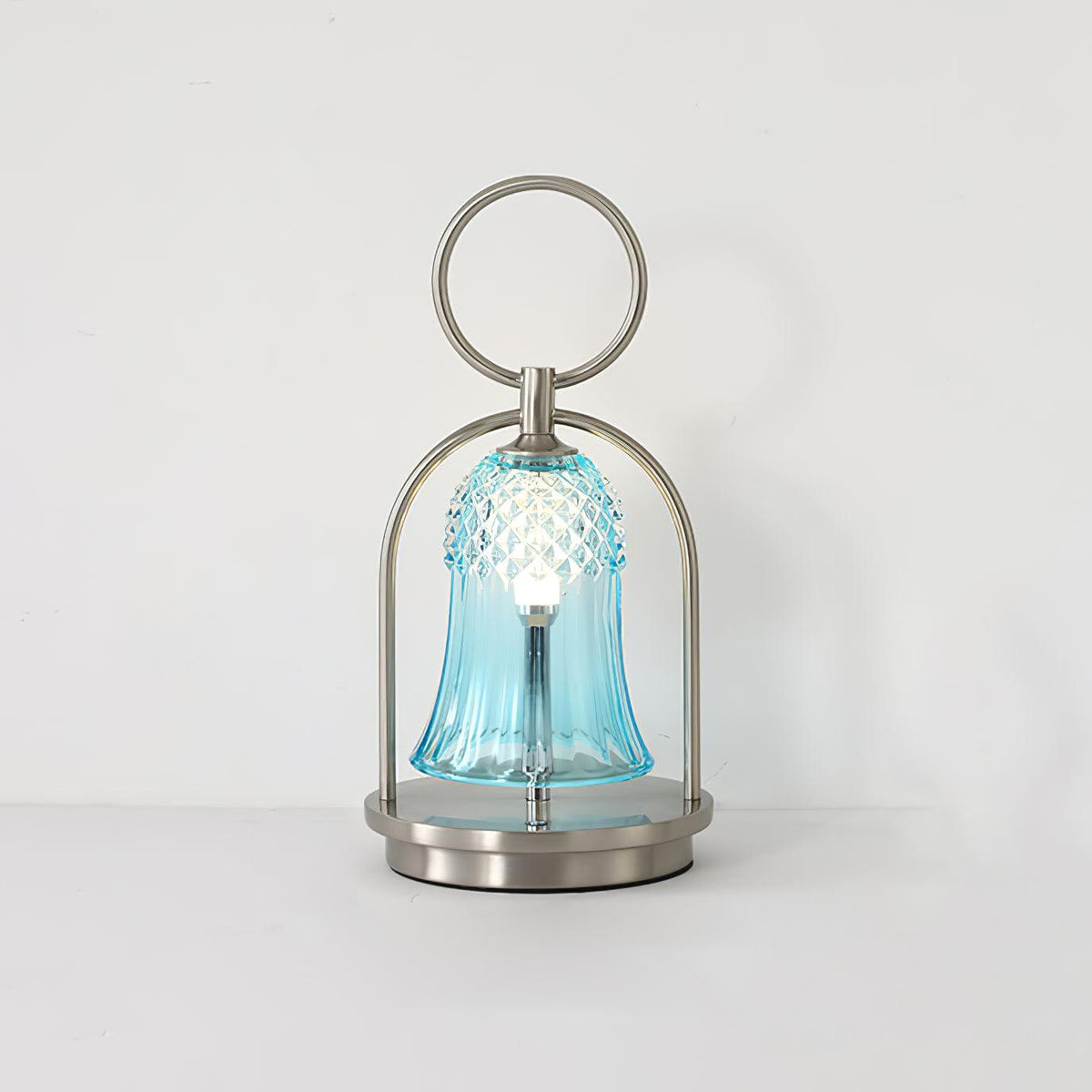 Bell Tischleuchte aus Vintage-Glas