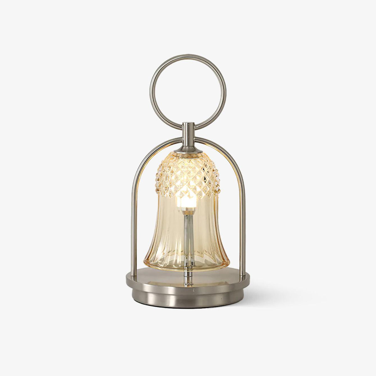 Bell Tischleuchte aus Vintage-Glas
