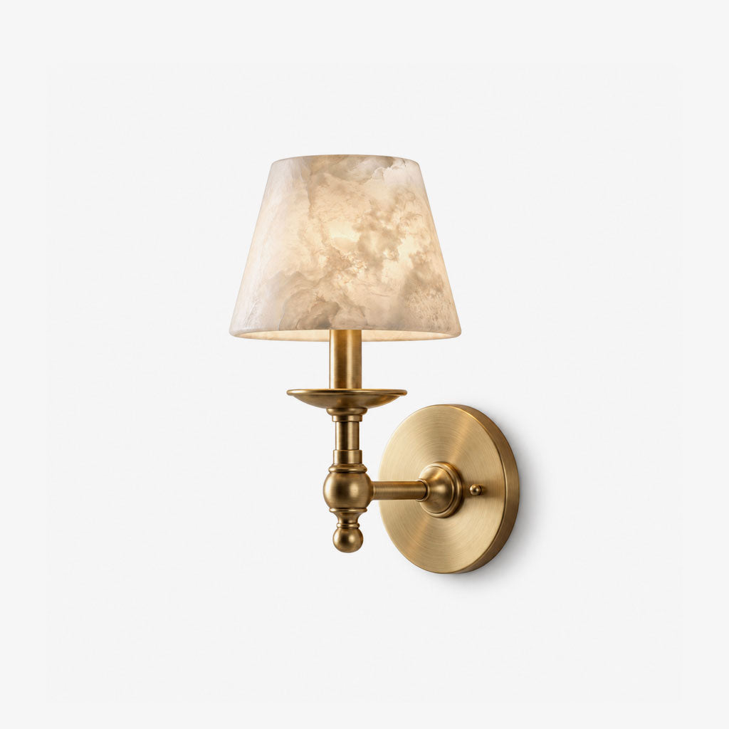 Corvenford Alabaster-Wandleuchte