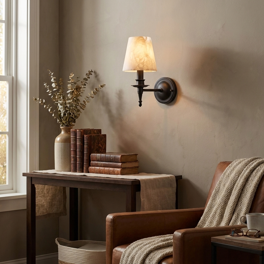 Ashmere Alabaster Wandleuchte
